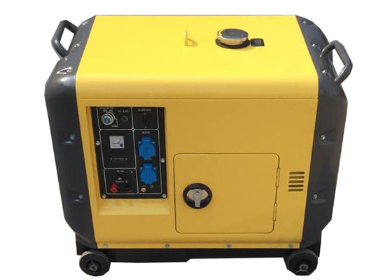 5.5KVA elektrik enerjisi üretimi küçük taşınabilir jeneratörler sarı CE