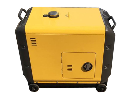 5.5KVA elektrik enerjisi üretimi küçük taşınabilir jeneratörler sarı CE