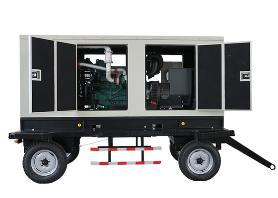 Dört tekerlekli Hava Karşıtlığı Taşıyıcısı 40KW 50KVA Sessiz Jeneratör Set 65db