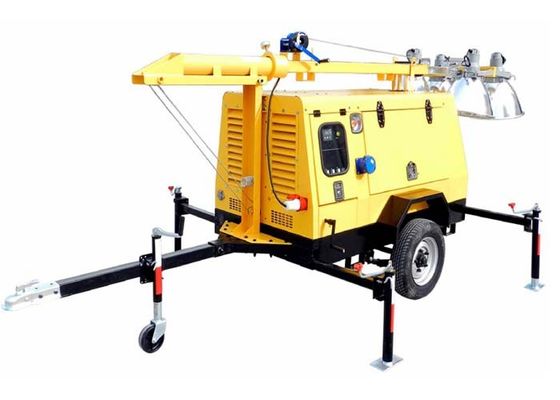 Air Dizel Manuel Mobil Işık Kulesi metal halide lambaları soğutmalı