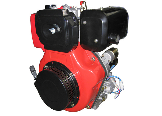 Elektrikli start kırmızı renk yüksek performansı dizel motorlar 1 silindirli hava soğutmalı